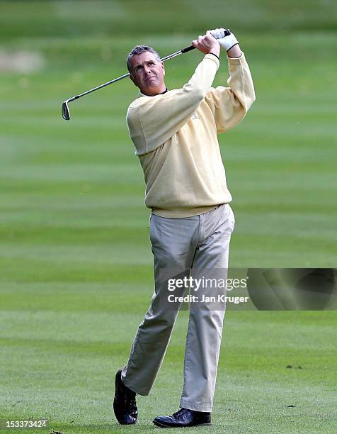 Darren Prosser of Halfpenny Green GC in action during day 2 of the Skins PGA Fourball Championship at Forest Pines Hotel & Golf Club on October 4,...