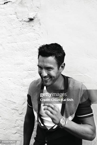 Model/actor Noah Mills poses for August Man on March 24, 2012 in New York City. PUBLISHED IMAGE.