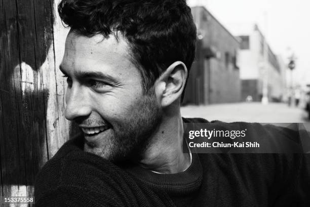 Model/actor Noah Mills poses for August Man on March 24, 2012 in New York City. PUBLISHED IMAGE.