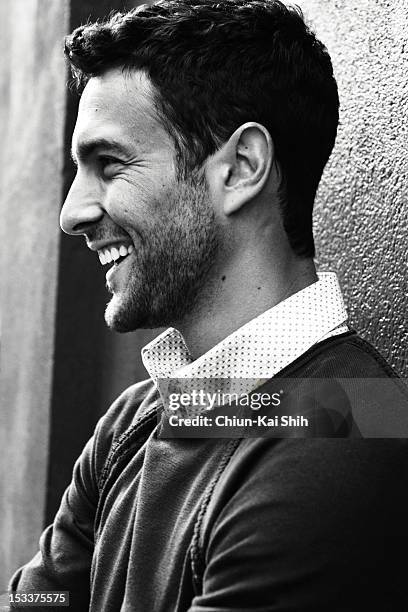 Model/actor Noah Mills poses for August Man on March 24, 2012 in New York City.