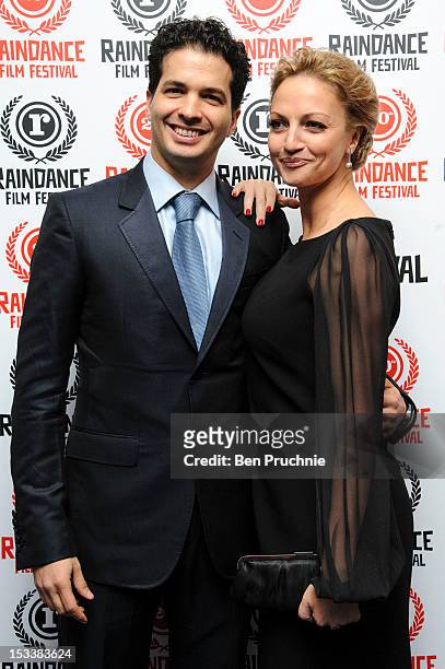 Arionel Vargas and Cindy Jourdain attend the Raindance Film Festival screening of 'Love Tomorrow' at Apollo Piccadilly Circus on October 4, 2012 in...