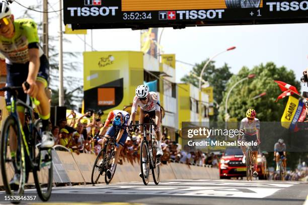 Ben O'connor of Australia and Ag2R Citroën Team crosses the finish line during the stage ten of the 110th Tour de France 2023 a 167.2km stage from...