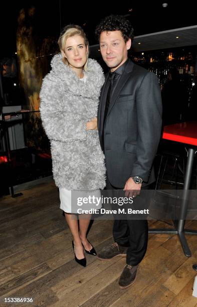 Actors Agyness Deyn and Richard Coyle attend an after party celebrating the Gala Screening of 'Pusher' at the Hoxton Pony on October 4, 2012 in...