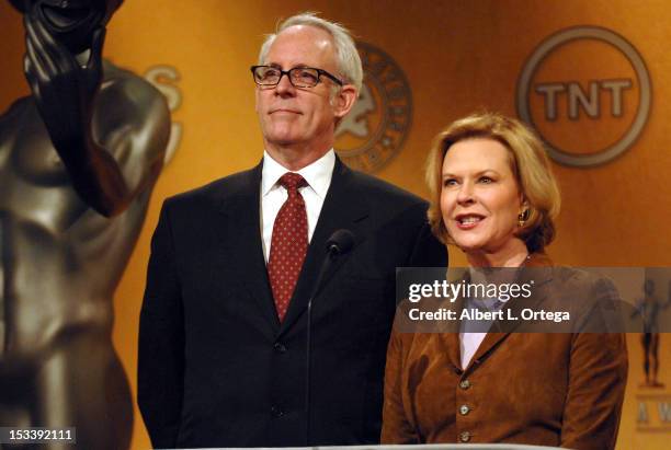 Vice Chairman Daryl Anderson and actress JoBeth Williams participate in the 18th Annual Screen Actors Guild Award Nominations held at Pacific Design...