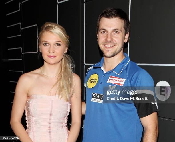 European Table Tennis Champion Daniela Dodean and German professional table tennis player Timo Boll attend the launch of Bounce, Holborn's new Ping...