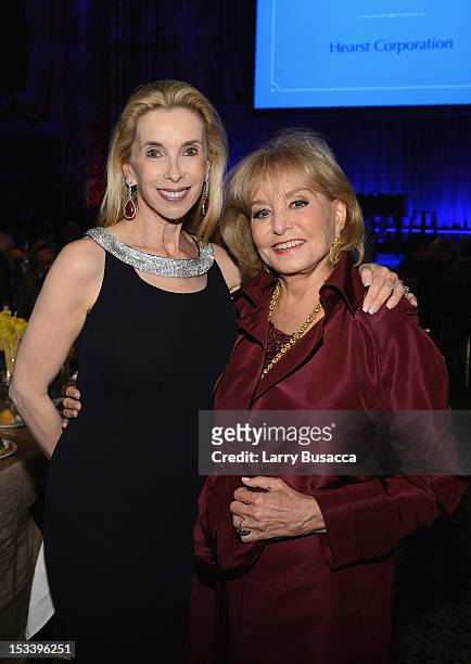 Deborah Grubman and Barbara Walters attend the 6th Annual Exploring the Arts Gala hosted by Tony Bennett And Susan Benedetto at Cipriani 42nd Street...