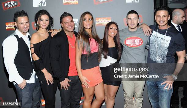 Mike "The Situation" Sorrentino, Jenni "J Woww" Farley,Ronnie Ortiz-Magro,Sammi "Sweetheart" Giancola,Deena Nicole Cortese,Vinny Guadagnino and Paul...