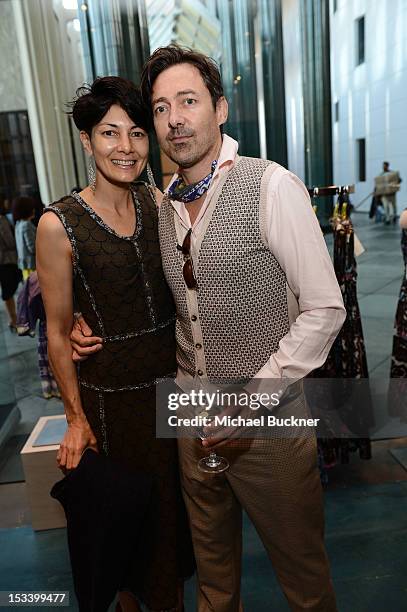 Anita Ratner and designer Gregory Parkinson attends the Director's Circle Celebration of WEAR LACMA: Inaugural Designs by Johnson Hartig For...