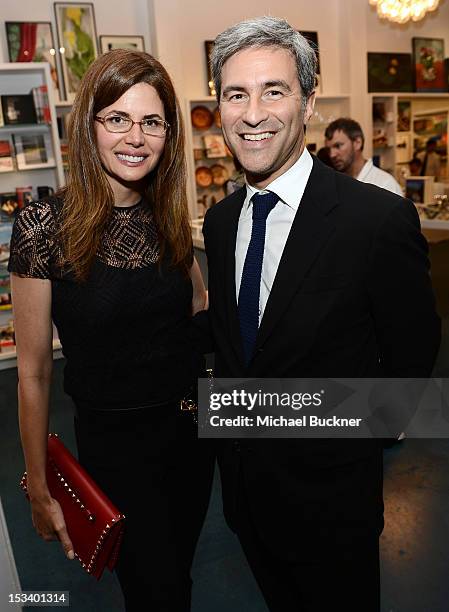 Desiree Gruber and Michael Govan attend the Director's Circle Celebration of WEAR LACMA: Inaugural Designs by Johnson Hartig For Libertine And...