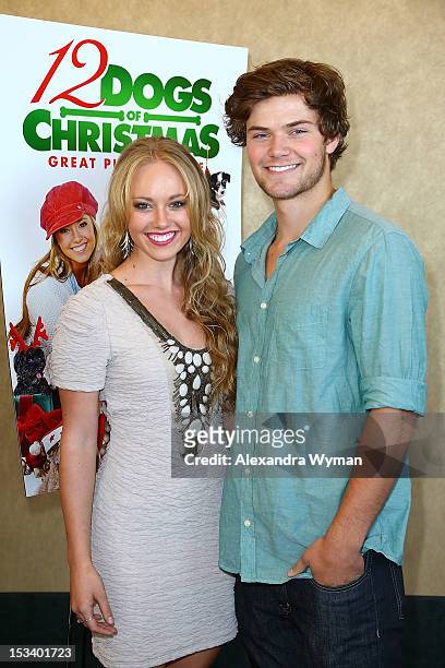 Danielle Chuchran and James Gaisford at "12 Dogs of Christmas: Great Puppy Rescue" Los Angeles Preview held at AMC Century City 15 theater on October...