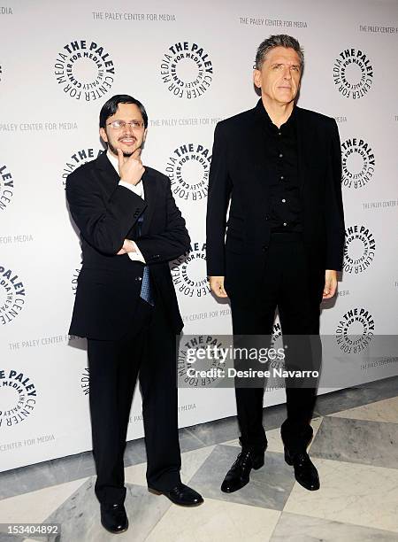 New York Times reporter Dave Itzkoff and comedian/TV personality Craig Ferguson attend An Evening With Craig Ferguson at The Paley Center for Media...