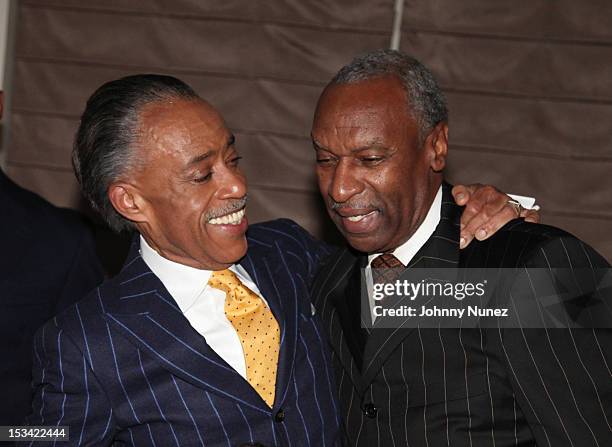 Rev. Al Sharpton and Rev. Dr. Floyd H. Flake celebrate Rev. Al Sharpton's birthday at Philippe Chow on October 4, 2012 in New York City.