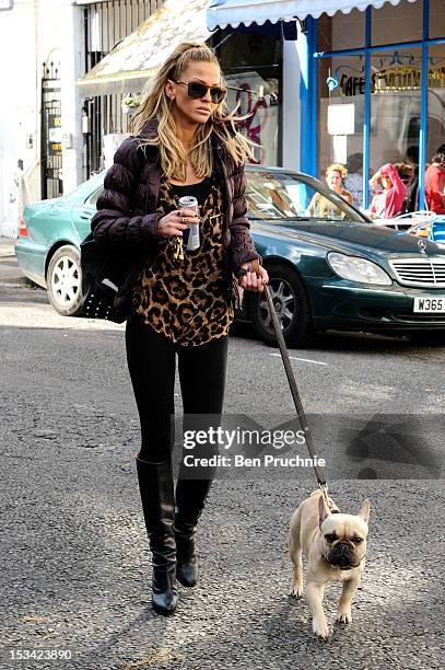 Sarah Harding sighted in Primrose Hill on October 5, 2012 in London, England.