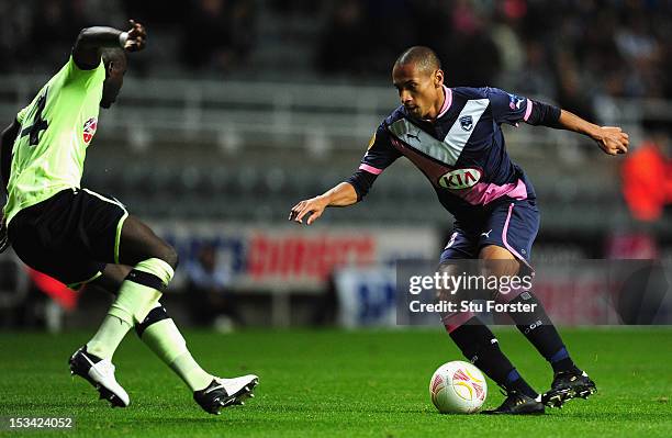 Bordeaux player Jussie in action during the UEFA Europa League match between Newcastle United and FC Girondins de Bordeaux at Sports Direct Arena on...