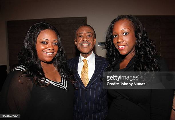 Rev. Al Sharpton celebrates his birthday with his daughters Ashley and Dominique at Philippe Chow on October 4, 2012 in New York City.