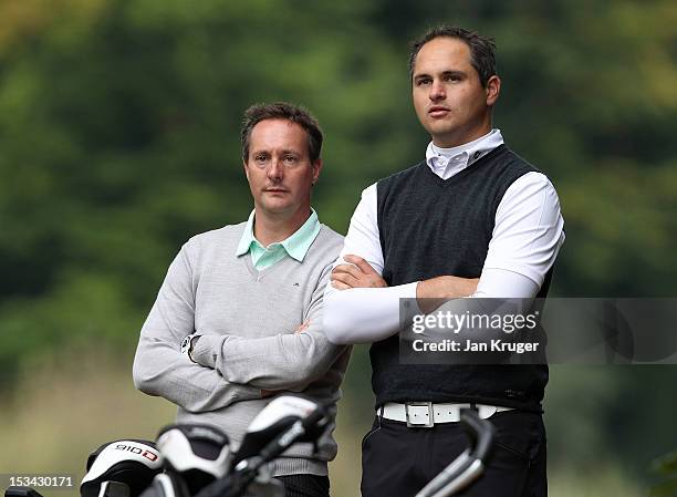 Paul Creamer of Foxhills Club & Resort and partner David Callaway of Milford GC looks on during the final round of the Skins PGA Fourball...