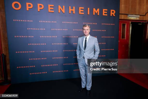 Christopher Nolan attends the "Oppenheimer" premiere at Cinema Le Grand Rex on July 11, 2023 in Paris, France.