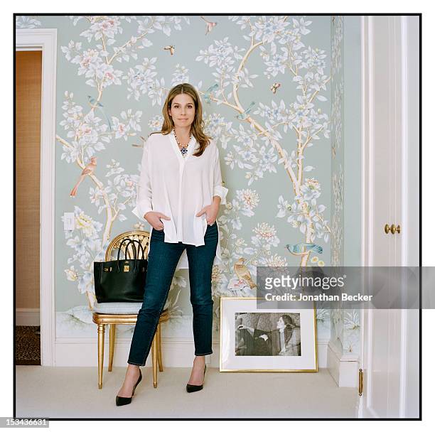 Granddaughter of Estee Lauder and former creative director of Estee Lauder, Aerin Lauder poses for Vogue Magazine-Spain on March 23, 2011 in New York...