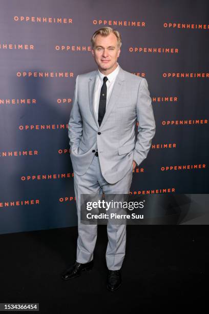 Christopher Nolan attends the "Oppenheimer" premiere at Cinema Le Grand Rex on July 11, 2023 in Paris, France.