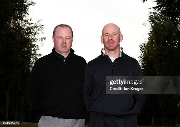 Tournament winners Adrian Ambler of Low Laithes GC and partner Aran Wainwright of Mid Yorkshire GC pose during the final round of the Skins PGA...