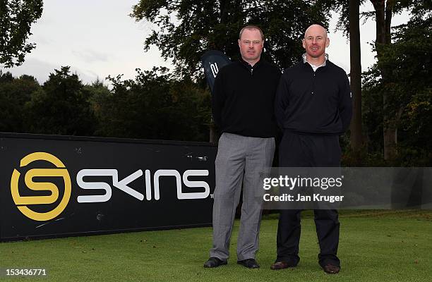 Tournament winners Adrian Ambler of Low Laithes GC and partner Aran Wainwright of Mid Yorkshire GC pose during the final round of the Skins PGA...