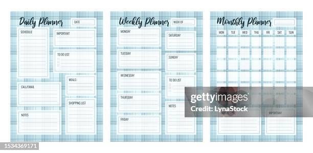 Set Of Daily Weekly Monthly Planner Printable Vector Template Blank Organizer Page A4 A5 Collection Of Business Schedule Pages For Effective Planning Personal Notebook Paper Sheet High-Res Vector Graphic - Getty Images set-of-daily-weekly-monthly-planner-printable-vector-template-blank-organizer-page-a4-a5-collection-of-business-schedule-pages-for-effective-planning-personal-notebook-paper-sheet-high-res-vector-graphic-getty-images