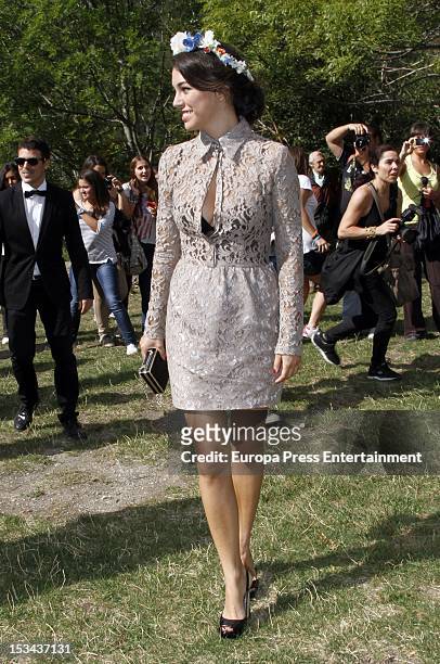 Blanca Suarez attends the wedding of Juan Pablo Shuk and Ana De La Lastra on September 22, 2012 in Biescas, Spain.