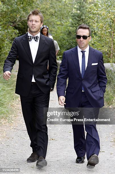 Guests attend the wedding of Juan Pablo Shuk and Ana De La Lastra on September 22, 2012 in Biescas, Spain.