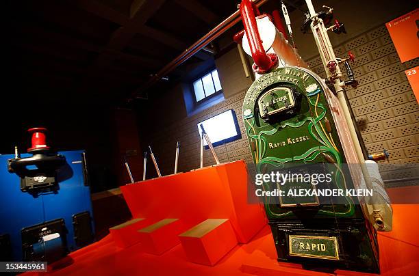 Low pressure steam boiler from around 1900's is seen at the Brennpunkt museum in Vienna on October 3, 2012. Fascinated by contraception,...