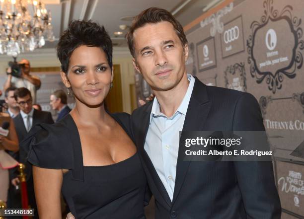 Actors Halle Berry and Olivier Martinez arrive at Variety's 4th Annual Power of Women Event Presented by Lifetime at the Beverly Wilshire Four...