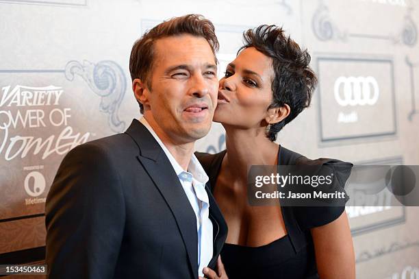 Actors Olivier Martinez and Halle Berry arrive at Variety's 4th Annual Power of Women Event Presented by Lifetimeat the Beverly Wilshire Four Seasons...