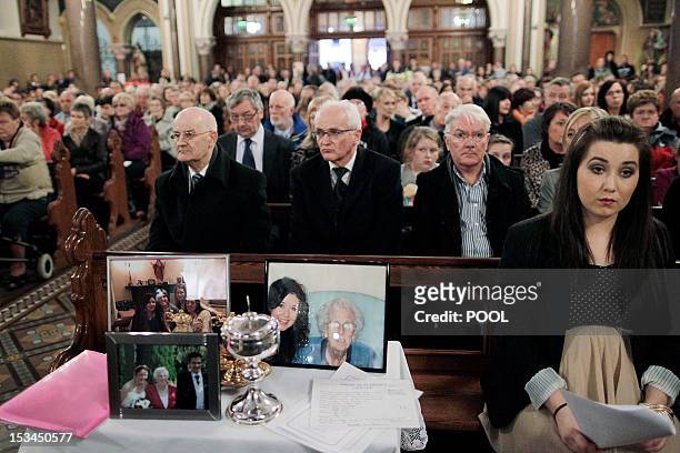 People attend a memorial mass for Jill Meagher in St.Peters Catholic church in Drogheda, on October 5, 2012. The 29-year-old, who worked for state...