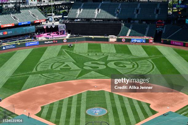 General view of the field prior to the 93rd MLB All-Star Game presented by Mastercard at T-Mobile Park on July 11, 2023 in Seattle, Washington.