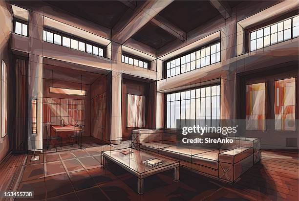 design - industrial loft stock illustrations