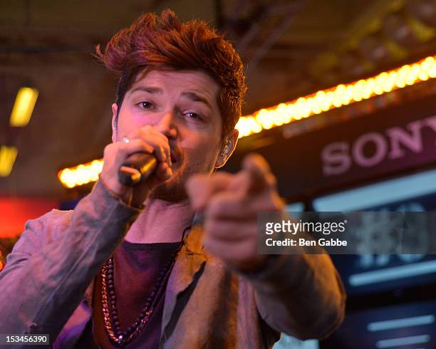 Danny O'Donoghue of The Script performs at the MLB Fan Cave on October 5, 2012 in New York City.