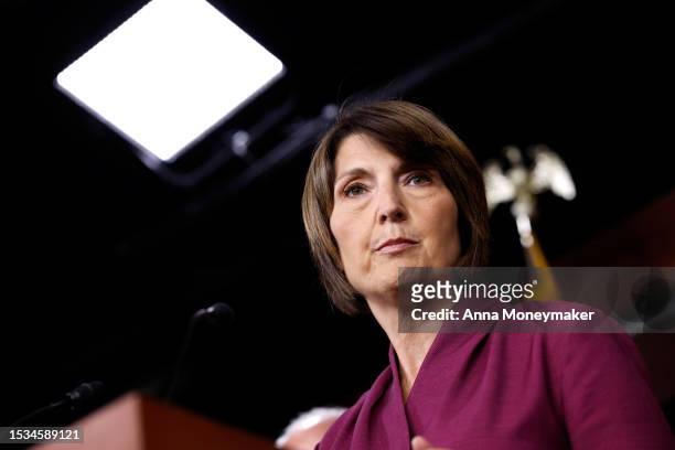 Rep. Cathy McMorris Rodgers , chair of the House Energy and Commerce Committee, speaks during a press conference at the U.S. Capitol Building on July...