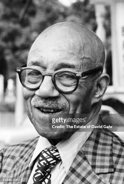 Ragtime pianist Eubie Blake poses for a portrait before performing at the Newport Jazz Festival in July, 1971 in Newport, Rhode Island.