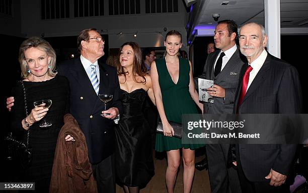 Christina Tholstrup, Sir Roger Moore, Barbara Broccoli, Lara Stone, David Walliams and Michael G. Wilson attend '50 Years Of James Bond: The...