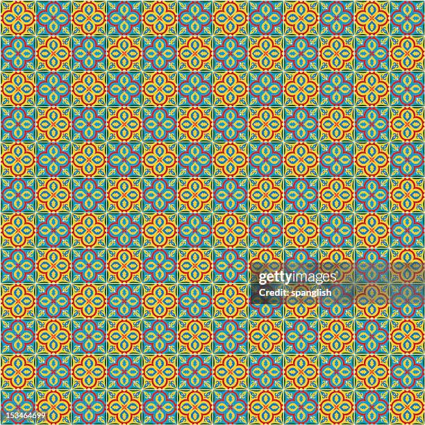 mexican-ish tile - mexico pattern stock illustrations