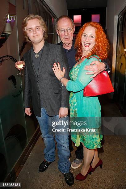 Johannes Korff, Hans-Peter Korff and Christiane Leuchtmann attend the TELE 5 Directors Cut at Sofitel on October 5, 2012 in Hamburg, Germany.