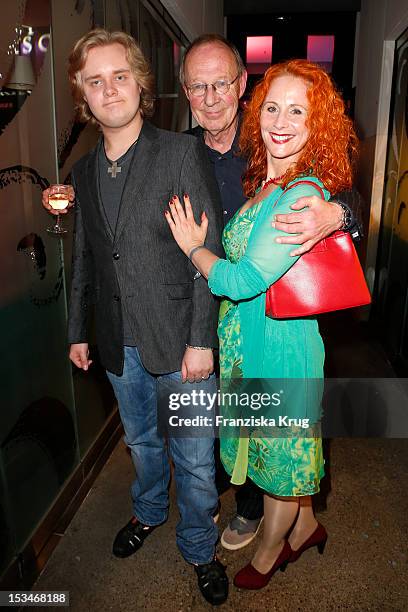 Johannes Korff, Hans-Peter Korff and Christiane Leuchtmann attend the TELE 5 Directors Cut at Sofitel on October 5, 2012 in Hamburg, Germany.