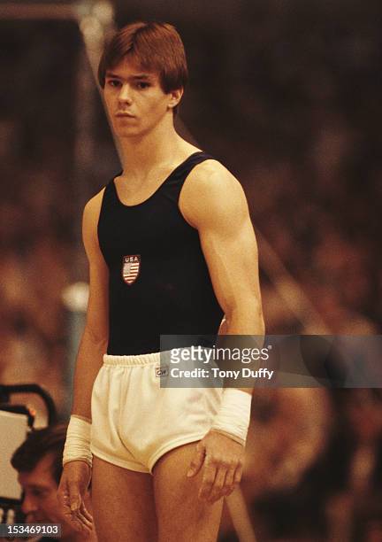 Kurt Thomas of the United States performs during the Men's Floor Exercise event on 28th October 1978 during the World Artistic Gymnastics...