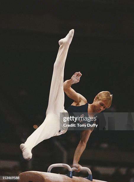 Bart Connor of the United States performs during the Men's Pommel horse event on 29th October 1979 during the World Artistic Gymnastics Championships...