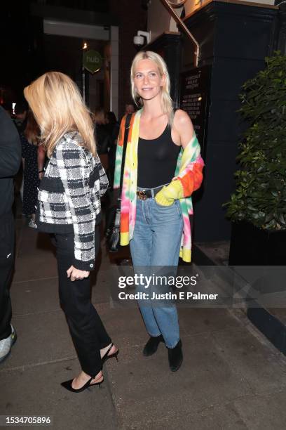 Poppy Delevingne leaving "The Pillowman" at the Duke of York’s Theatre on July 11, 2023 in London, England.