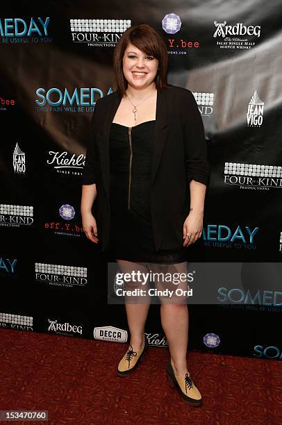 Actress Brooke Schlosser attends the "Someday This Pain Will Be Useful To You" New York Screening at Village East Cinema on October 5, 2012 in New...