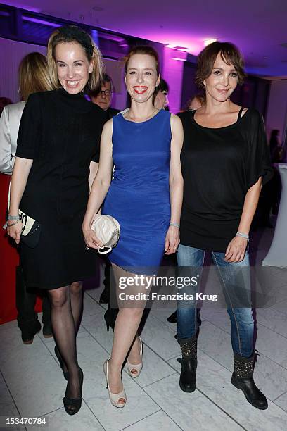 Mareike Fell, Sonja Kerskes and Anuschka Renzi attend the TELE 5 Directors Cut at Sofitel on October 5, 2012 in Hamburg, Germany.