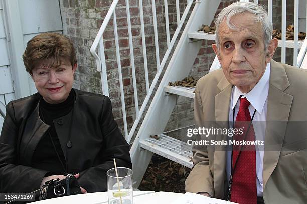 John Nash and wife Alicia Nash attend the Nobel Laureate Exhibition Reception during the 20th Hamptons International Film Festival at The Maidstone...