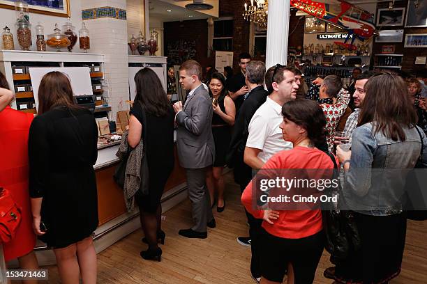 General atmosphere at the "Someday This Pain Will Be Useful To You" New York Screening after party at Kiehl's Since 1851 Flagship Store on October 5,...