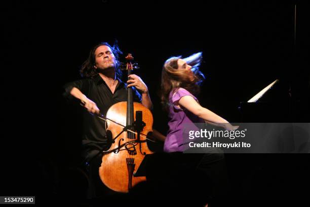 The pianist Simone Dinnerstein and the cellist Zuill Bailey performing Beethoven's Sonatas for Piano and Cello at Le Poisson Rouge on Thursday night,...