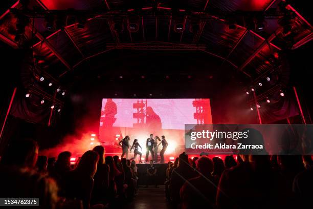 Sebastian Yatra performs during Les Nits de Barcelona at Palau de Pedralbes on July 11, 2023 in Barcelona, Spain.